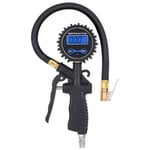 Digital Däckpump med Däcktrycksmätare, LCD-Skärm, Lufttrycksmätare, Komprimerad Luft, Hög Precision