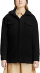 Knowledge Cotton Apparel Women's Betony Teddy Overshirt Black Jet, S