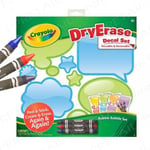 CRAYOLA 6 x Speech Bubble Wall Stickers & 6 x Dry Wipe Pens Reusable Note/Memo