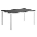 Brafab Rana matbord aluminium vit och glas grå 150x90 cm