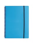 Notesbog A4 plast med spiralryg blå, Büngers 421066