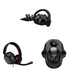 Logitech Bundle: G920 Driving Force Racing Wheel and Pedals Plus Gear Shifter Plus Astro A10 Headset (Xbox One and PC)