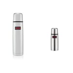 Thermos 184137 Light and Compact Flask, Stainless Steel, 1.0 L & 0.35 Litre Light and Compact Stainless Steel Flask