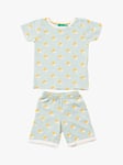 Little Green Radicals Baby Sunshine Jersey Pyjama Shorts Set, Blue/Multi
