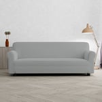 Italian Bed Linen Housse de canapé bielastique Pretty, Gris Clair, 3 Places