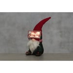 Winteria Tomte med LED-skylt:  Merry Christmas 47 cm
