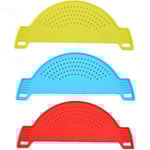 3 st Gift Plast Halvmåne Kastrull Sil Strainer Pot Drainer Sil