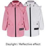 PAIKKA Human Visibility Raincoat Pink Kids 98/104 cm
