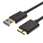 Cable USB 3.0 Male A vers Micro B pour Appareil photo Nikon D800/D800E/D810/D810A/D5/D500 /Canon EOS 5DS/5DSR/5D4 - 1m [Phonillico]