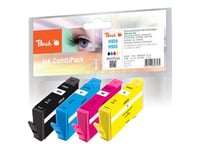Peach Combi-Pack H934/H935 - 4-Pack - S - Svart, Gul, Cyan, Magenta - Kompatibel - Återanvänd - Bläckpatron (Alternativ För: Hp 934, Hp 935) - För Hp Officejet 6812, 6815, 6820  Officejet Pro 6230, 6230 Eprinter, 6830, 6835