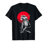 Japanese Samurai Raccoon Sunset Ninja Ink Art Anime T-Shirt
