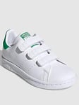 adidas Originals Unisex Kids Stan Smith Trainers - White/Green, White/Green, Size 1.5