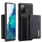 DG.MING M1 Series 2-i-1 Plånboksfodral till Samsung Galaxy S20 FE - Svart