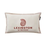 Lexington Logo Embroidered  Linen/Cotton 30x50 Kudde - White/Coconut