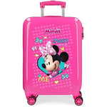 Disney Minnie Happy Helpers Pink Cabin Suitcase 34 x 55 x 20 cm Rigid ABS Combination Lock 34 Litre 2.6 kg 4 Double Wheels Hand Luggage