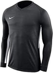 Nike Men's M Nk Dry Tiempo Prem JSY Long Sleeved T Shirt, Black/Black/White/(White), M