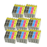 40 Ink Cartridges (set + Bk) For Epson Workforce Wf-2520nf Wf-2630wf Wf-2750dwf