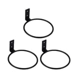 3pcs Metal Ring Flower Pot Rack Wall Mounted Bracket for Holding Planters Flower Pot Holder for Wire Trellis Wall - 4 Inch