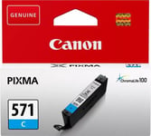 Canon CLI-571 Cyan Original Ink Cartridge for Pixma MG5751 MG5752 (0386C001AA)