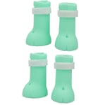 Cat Shoes Foot Cover Anti-Scratch Boot Silicone Adjustable Claw Paws Protector Nail Caps for Bathing Shaving 4PCS for Family Pets