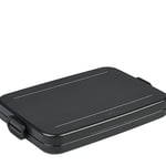 Mepal Lunch Box Flat - Lunch Box To Go - For 2 Sandwiches or 4 Slices of Bread - Snack & Lunch - Lunch Box Adults - Nordic black