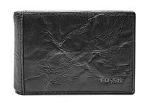 Fossil Portemonnaie pour homme Neel, cuir Bifold noir 10.16 cm L x 1.27 cm L x 6.99 cm H ML3887001