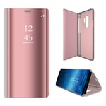 Samsung Galaxy S9 Plus - Clear View läderfodral Rose Gold