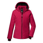 killtec Veste de ski fonctionnelle avec capuche zippée et pare-neige pour femme, rose, 56