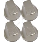 4 x Silver Control Knob Switch for HOTPOINT Hot-Ari ix Hob Oven Cooker Knobs