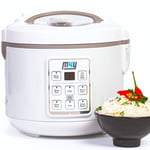 M4Y Rice Cooker, Slow Cooker and Food Steamer For 1-6 People – 1.2 Litre