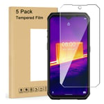 LJSM Protection Film for Ulefone Armor 9 [5 Pieces] Screen Glass Transparent Tempered Glass Ultra HD Clear Glass Screen Protector for Ulefone Armor 9 (6.3")