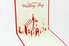 3D POP UP CARD Happy Wedding Engagement Love Valentine KIRIGAMI ORIGAMI HANDMADE