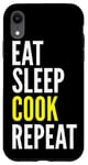 Coque pour iPhone XR Eat Sleep Cook Repeat - Chef Funny