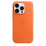 Apple iPhone 14 Pro Leather Case with MagSafe - Orange Made with High Quality & Supple Leather