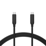 Amazon Basics USB-C to USB-C 4 Fast Charger Cable, 40 Gbps, 8K Video, 240W, USB-IF Cert, Thunderbolt 4/3 Compatible, for Apple iPhone 15, iPad, Samsung Galaxy, Tablets, Laptops, 3.3 Foot, Black