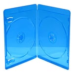 MediaRange BOX39-2-50 Étui de Rangement pour Deux disques blu-Ray, Bleu, Étui Transparent CD/DVD