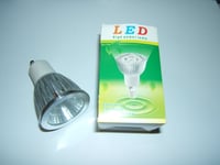 2 COB DAYLIGHT LED GU10 7W 220V AC DIMMABLE COLD WHITE 48mm ALUMINIUM SPOT LAMPS