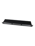 Gembird NPP-C624-002 - patch panel with cable management - 1U - 19"
