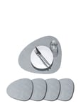 LIND DNA 4-Set Table Mat Curve L Nupo Grå