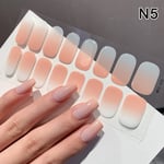 1 Ark Gel Nagel Wraps Polish Strips Semi Härdad Gel Nagel Sticker N5
