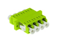 Act Fiber Optic Lc Duplex Adapter Multimode Om5 Flange. Connectors: Lc/Lc Adapter Lc Quad Om5 Fl Lime (Ea1019)