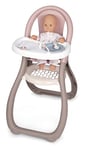 Smoby - Baby Nurse - Chaise Haute - pour Poupons et Poupées - 2 Accessoires Inclus - 220370