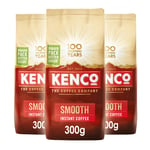 Kenco Smooth Roast Instant Coffee Refill Bag 3 x 300g (Total 900g)