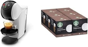 De'Longhi Nescafé Dolce Gusto Genio S White + 72 Starbucks Cappuccino Coffee Pod