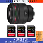 Canon RF 85mm f/1,2L USM + 3 SanDisk 128GB UHS-II 300 MB/s + Guide PDF '20 TECHNIQUES POUR RÉUSSIR VOS PHOTOS