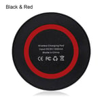 Qi Wireless Charger Phone Charging Pad Ultra Slim Black&red