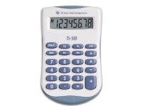 Texas Instruments TI-501, Ficka, Grundläggande, 8 siffror, Batteri, Blå, Vit