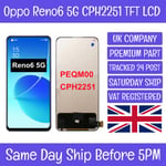 Oppo Reno6 5G PEQM00 CPH2251 Incell LCD Screen Display Touch Digitizer Assembly
