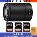 Nikon Z 85mm f/1.8 S + 3 SanDisk 32GB UHS-II 300 MB/s + Guide PDF 20 techniques pour réussir vos photos