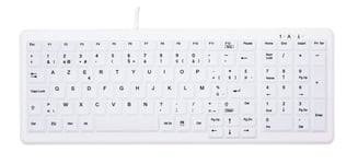 CHERRY AK-C7000 clavier USB AZERTY Belge Blanc - Neuf